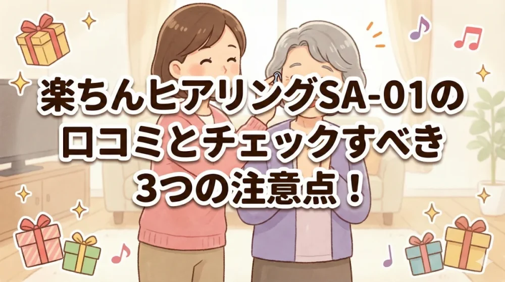 楽ちんヒアリングSA-01の口コミは？高価な補聴器の前に試したい！チェックすべき3つの注意点